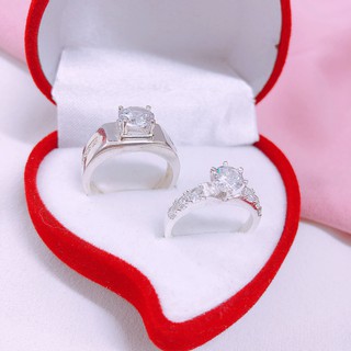 NHẪN ĐÔI NHẪN CẶP BẠC TA GẮN ĐÁ SIÊU SANG CHẢNH - NHẪN CẶP BIBI SILVER