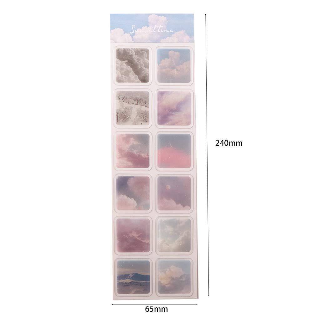 Thiệp Chúc Mừng Đám Mây Và Bầu Trời Sao Lấp Lánh Trang Trí Sổ Tay Nhật Ký DIY