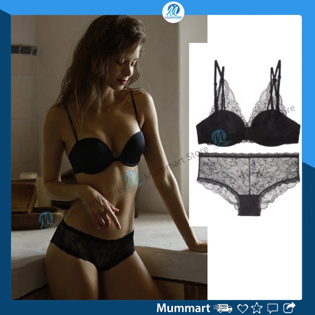 [Mã WAUP12 hoàn 15% xu đơn 150k] Bộ đồ lót nữ ren có gọng mút mỏng xuất pháp, dây tháo rời mặc được nhiều kiểu - Mummart | BigBuy360 - bigbuy360.vn