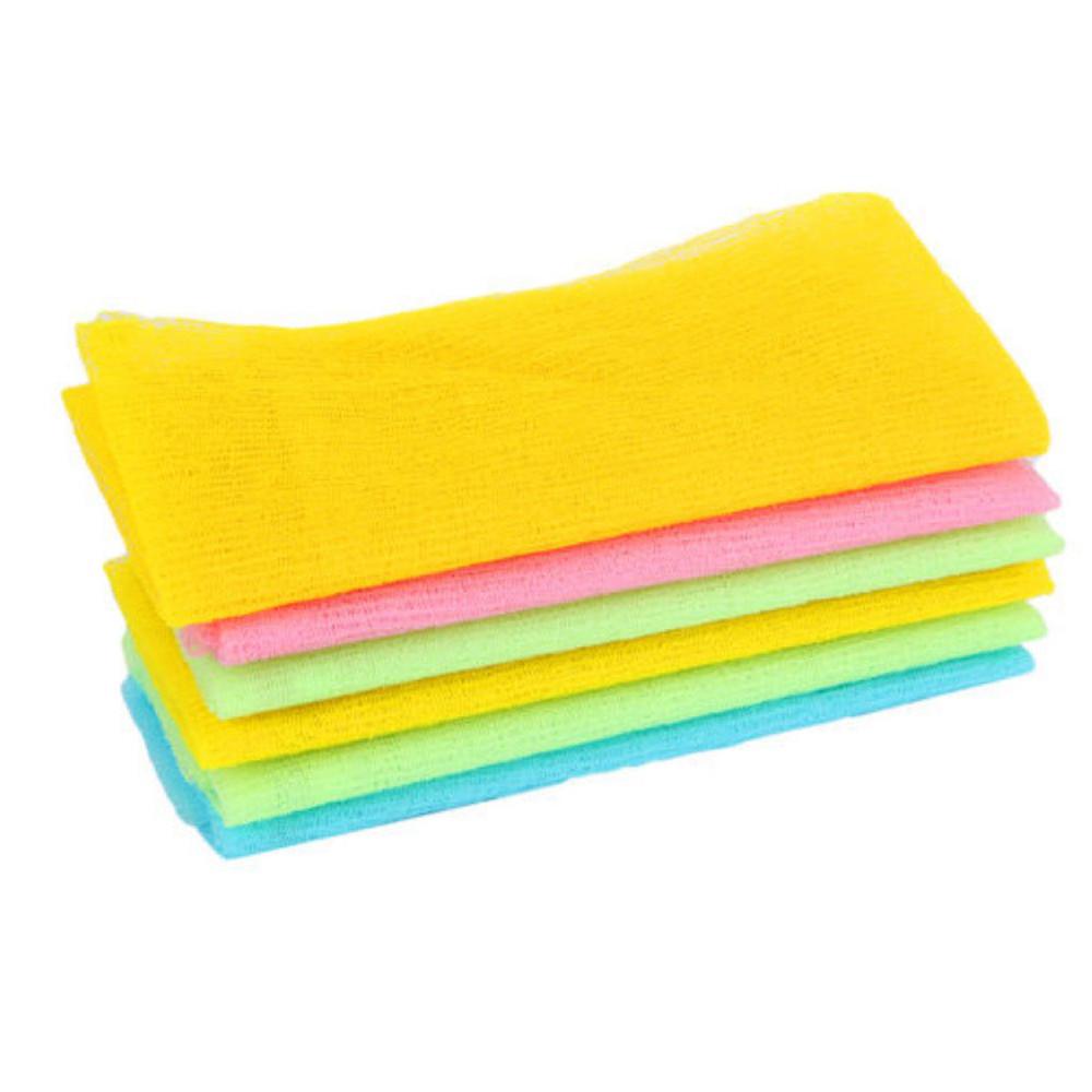 Set 1 / 3 / 5 Khăn Tắm Vải Nylon Màu Sắc Ngẫu Nhiên