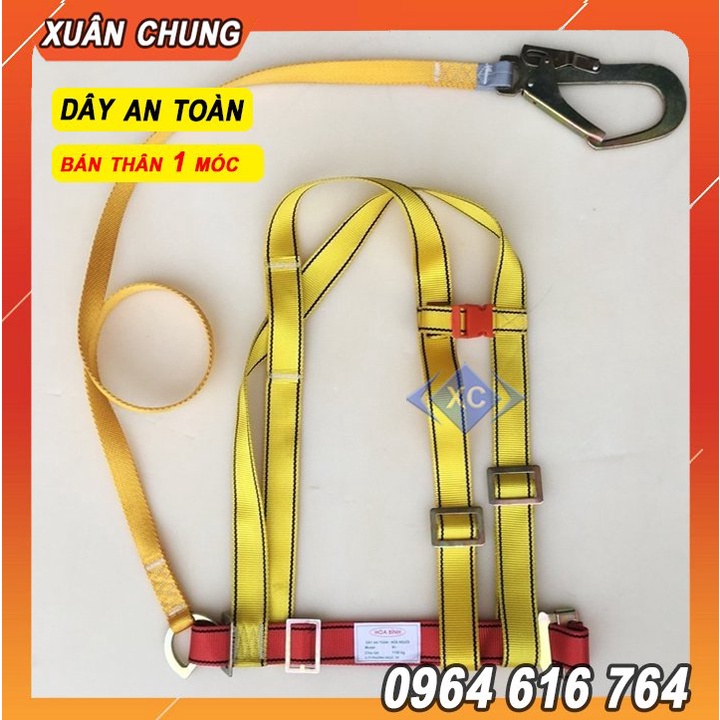 Dây đai an toàn bán thân 1 móc,2 móc đảm bảo chất lượng, an toàn tuyệt đối đạt tiêu chuẩn làm an toàn làm việc trên cao