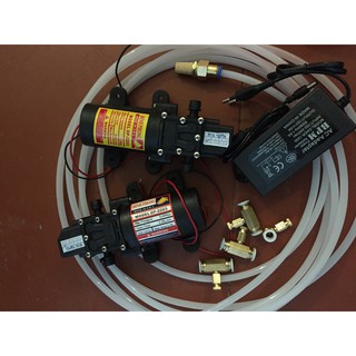 Chọn bộ máy phun sương 1 máy 12v60w , 1 adapter 12v5a ,30m dây phun sương , 11 bec phun và 1 đầu lọc