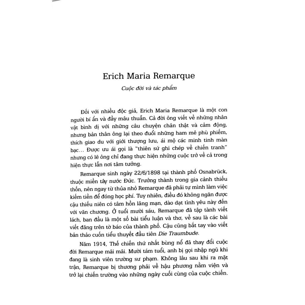 Sách - Đường Về - Tuyển tập Erich Maria Remarque - Đông A