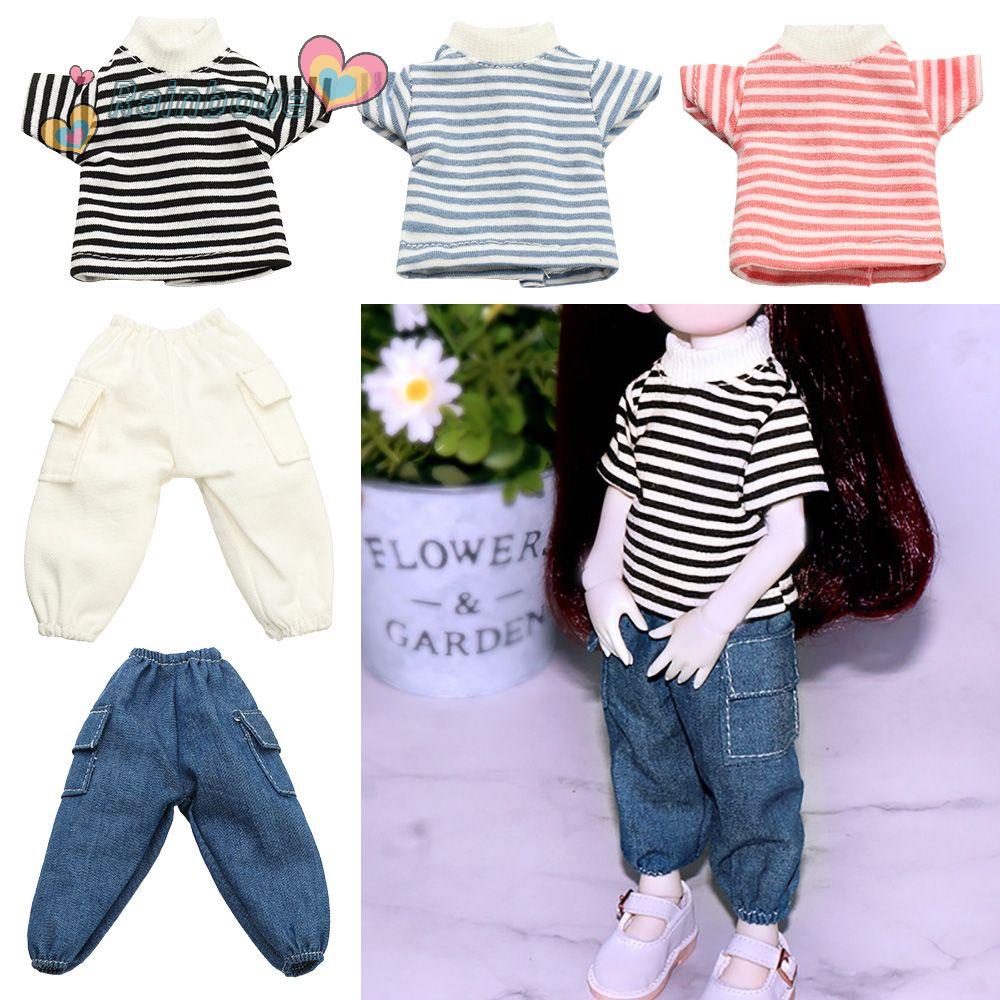 Bộ Áo Thun + Quần Jeans Nhiều Kiểu Dáng Dành Cho Búp Bê 11.5 &quot;