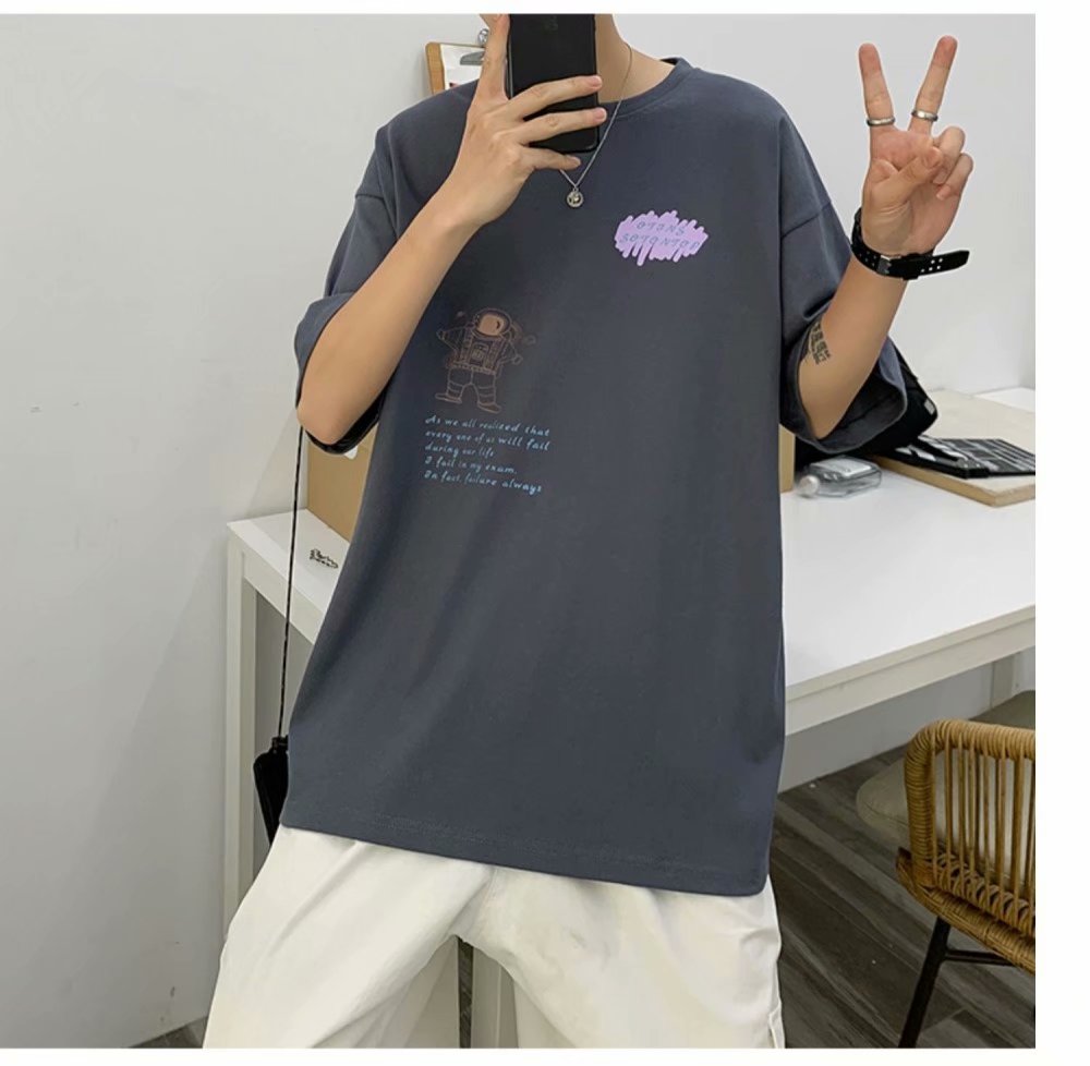 Áo Thun Nam Tay Ngắn In Hình Cá Tính Size M-5Xl