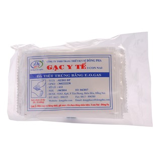Combo 3 gói Gạc y tế tiệt trùng Đông Pha (10 miếng/gói)