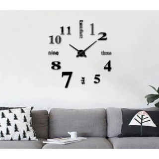 Đồng hồ dán tường tự làm DIY số và tiếng anh-số gương