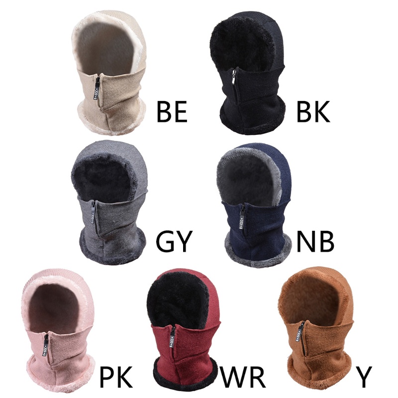 Mũ beanie Trùm Đầu Có Khóa Kéo Thời Trang Cho Nữ