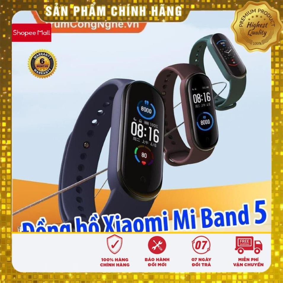 Vòng tay theo dõi sức khoẻ Mi Band 5 Xiaomi | Miband 4