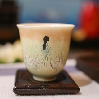 Chén chủ vẽ tay, chén trà dáng kiều, chén trà chủ, chén trà sứ, chén sứ cảnh đức, chén trà hạo tiết đẹp, trà cụ, trà đạo