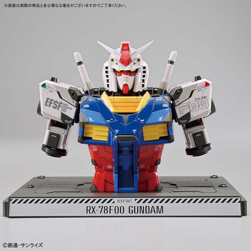 Mô Hình Gundam RX-78F00 Head Bust 1/48 Factory Yokohama Bandai Đồ Chơi Lắp Ráp Anime Nhật