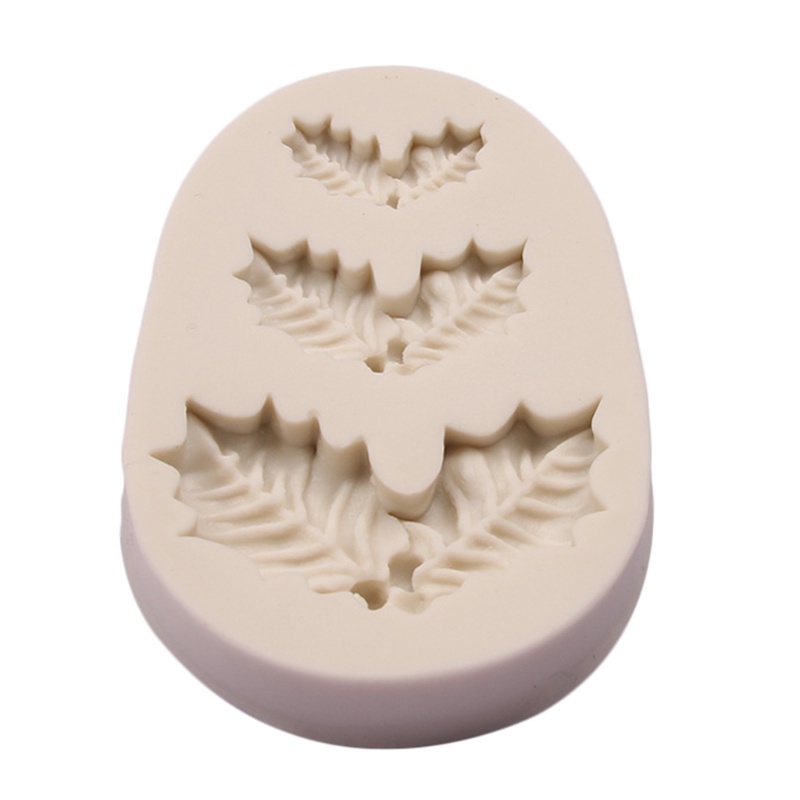 Khuôn silicone làm xà phòng hình lá cây giáng sinh DIY