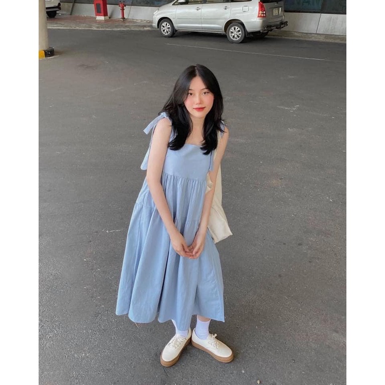 VÁY BABYDOLL 2 DÂY THẮT NƠ