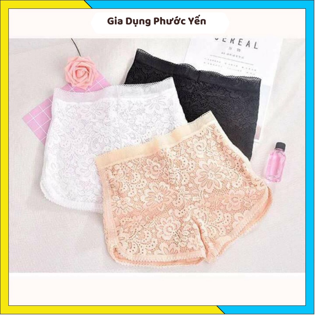 Quần mặc váy ren hoa cúc