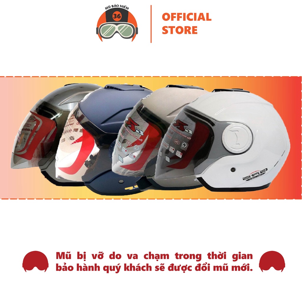 Mũ bảo hiểm 3/4 GRS A649K - lựa chọn dành cho người có vòng đầu lớn (nhiều màu)