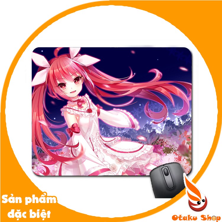 Lót chuột cao su, Bàn di chuột, mouse pad 20x24 Anime Date A Live mẫu 4 - Otaku Shop