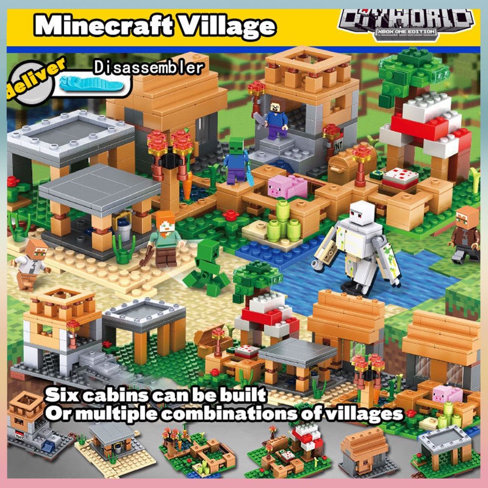 Bộ 6 Nhân Vật Minecraft Đồ Chơi Lắp Ráp Lego Sinh Động Đáng Yêu Thông Minh Cho Bé