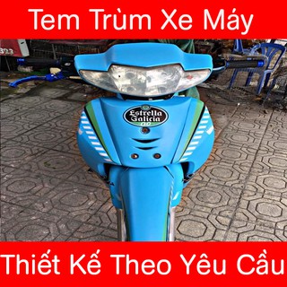 Tem Trùm Xe Wave Xanh