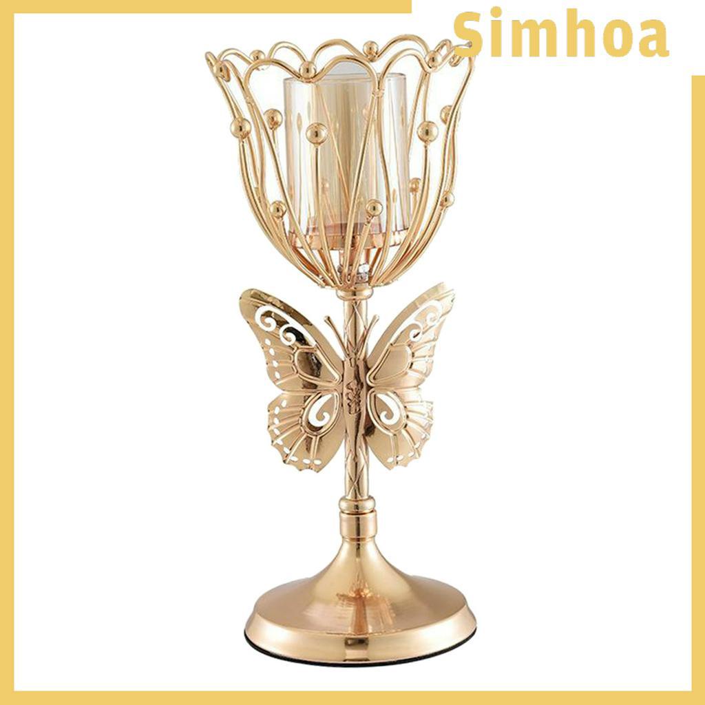 Giá Đỡ Đèn Cầy Bằng Sắt Hình Bươm Bướm Độc Đáo Trang Trí Bàn Ăn / Tiệc Giáng Sinh