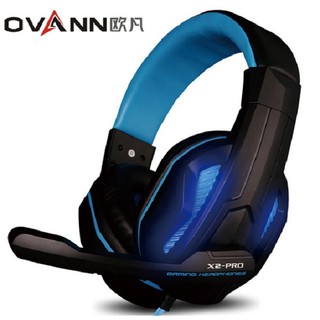 Tai nghe chuyên Game Ovann X2 Pro Gaming có đèn Led (Xanh)