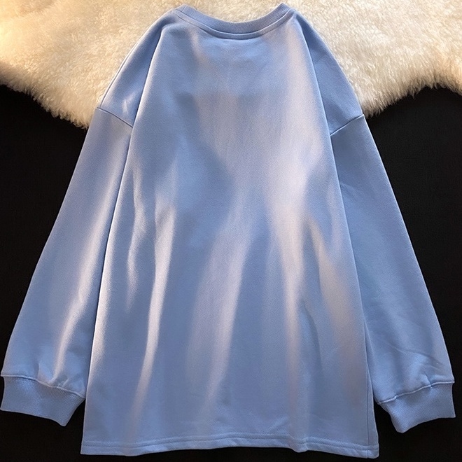 Áo thun ZHELIHANGFEI tay dài form rộng họa tiết in dễ phối đồ