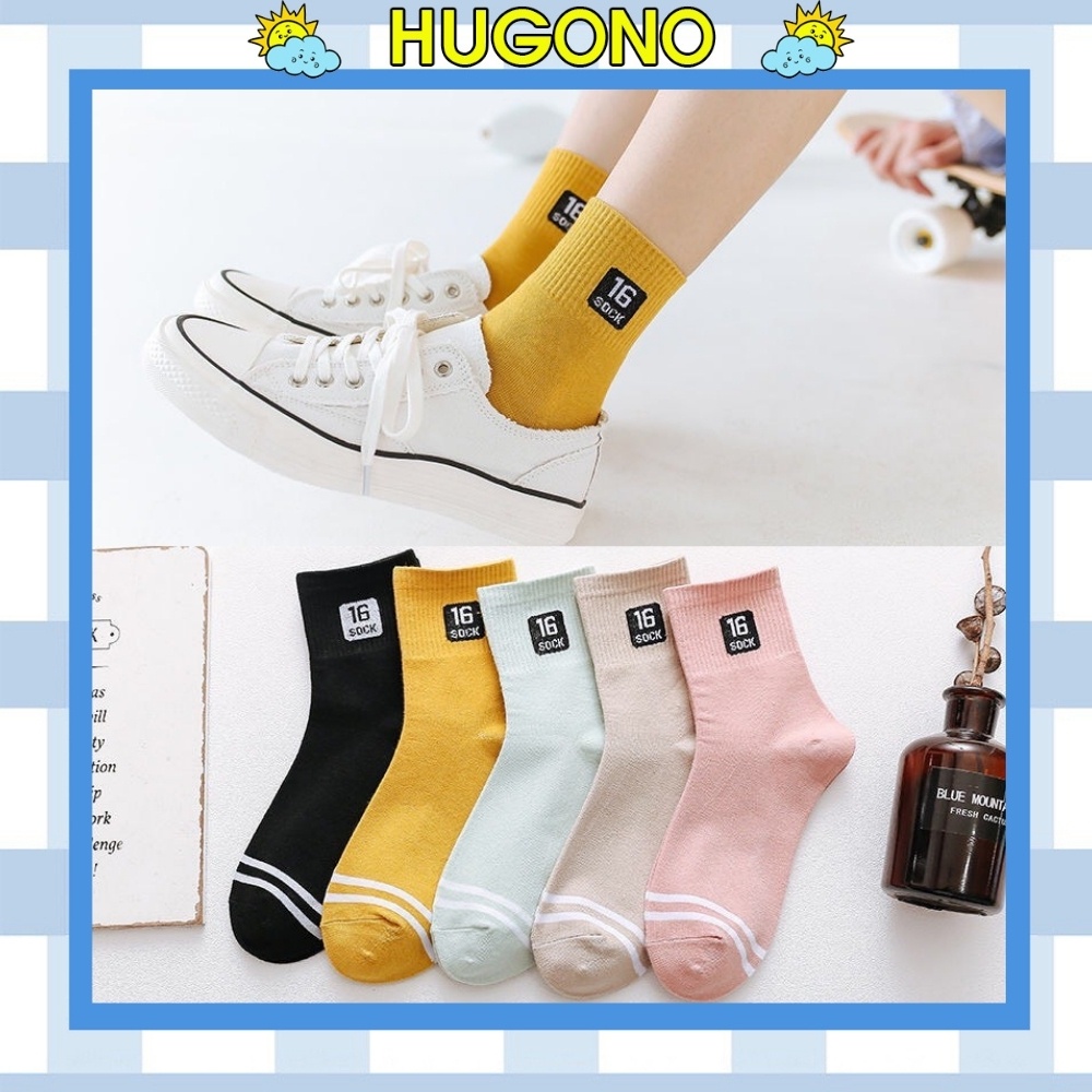 Vớ tất nữ Ulzzang in hình số cao cổ TN46 hàn quốc giá rẻ