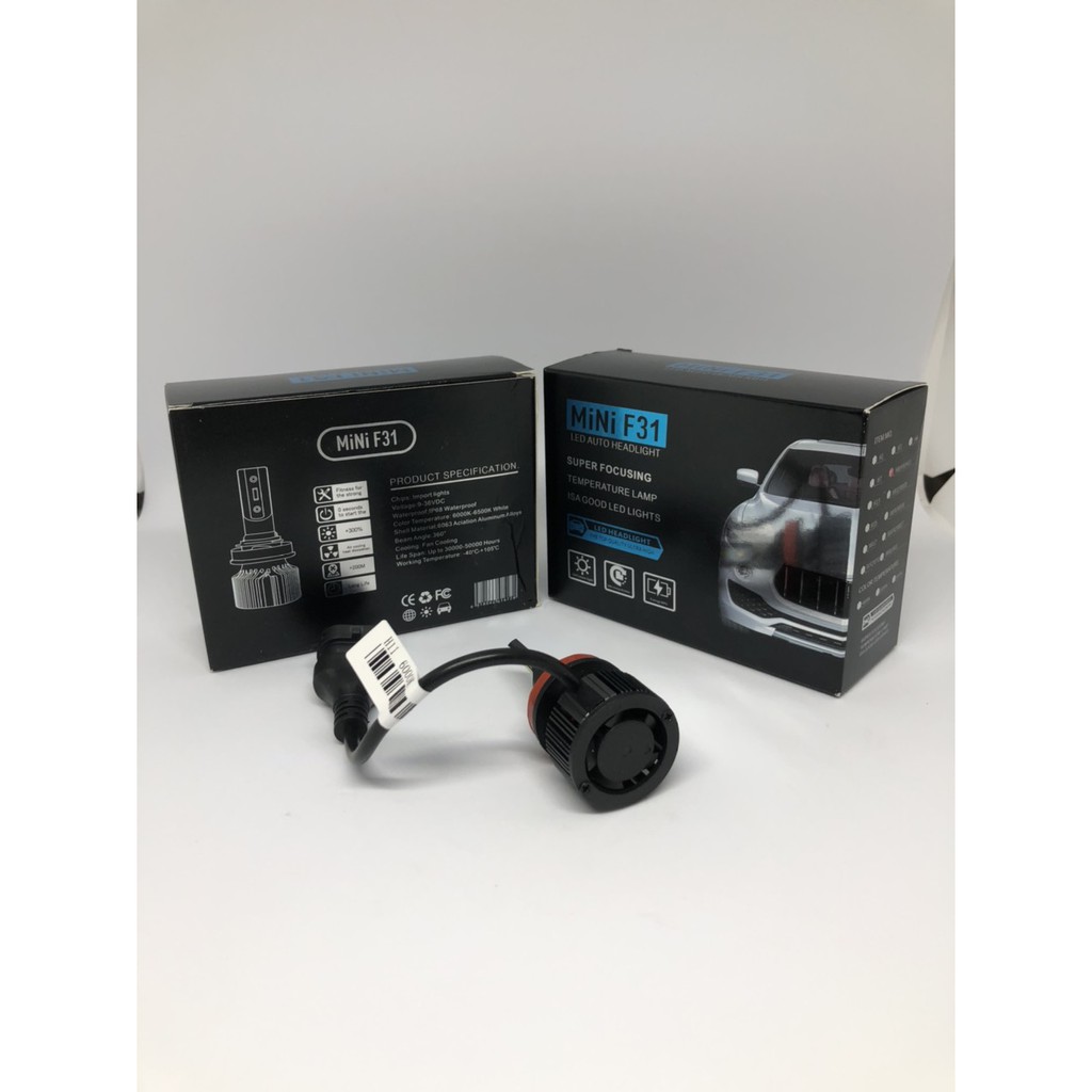 1 cặp bóng led MINI F31 tăng snasg 300% 55W chân H11 sáng trắng vừa Đèn Gầm, Bi Gầm, NOUVO 5