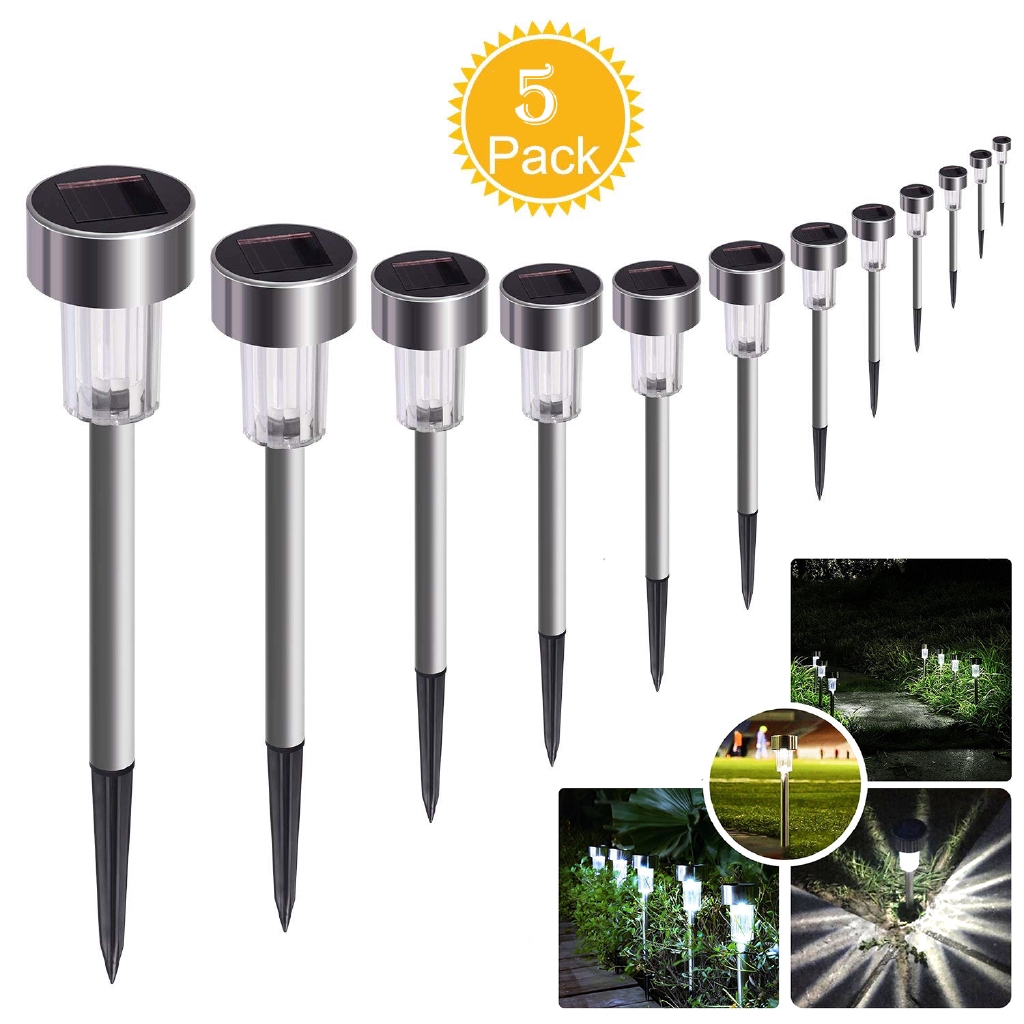 5 Đèn Led Năng Lượng Mặt Trời Trang Trí Bãi Cỏ