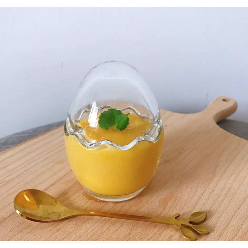 Hũ thuỷ tinh hình trứng xinh xắn làm sữa chua, pudding cho bé