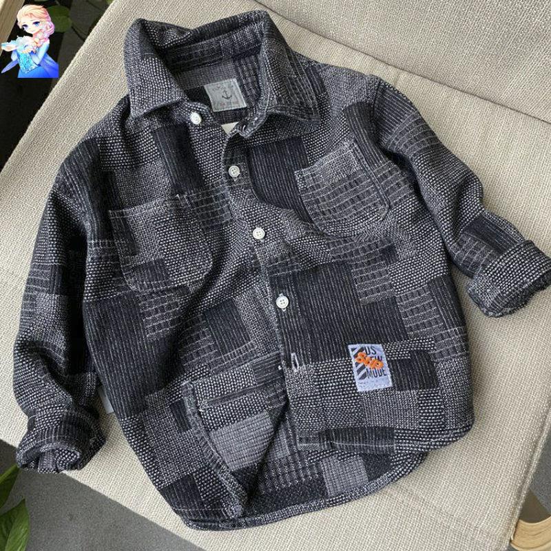 Áo Sơ Mi Denim Tay Dài Thời Trang Xuân Thu Phong Cách Phương Tây Kiểu Mới Dành Cho Bé Trai 2022