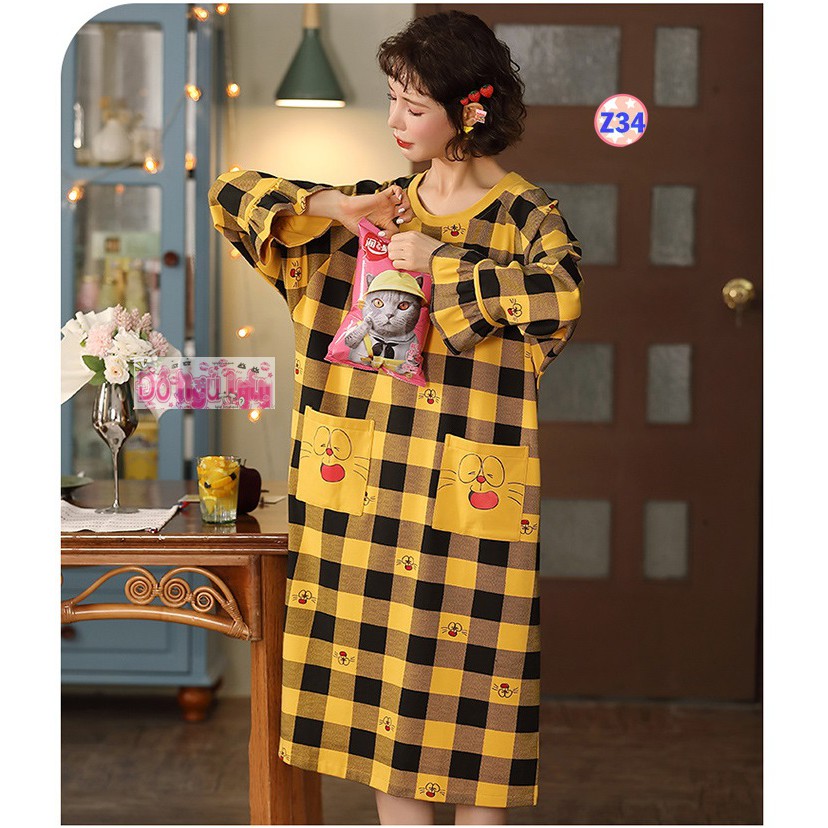 Váy ngủ Dài tay Thun cotton Z34