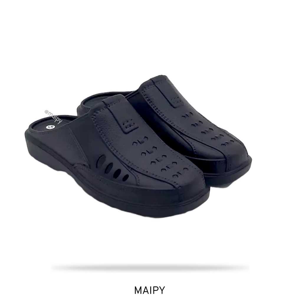 Dép sục lười bít mũi nam lỗ thoáng khí 3cm chất EVA đúc nguyên khối đi mưa siêu nhẹ 136 Maipy SL054