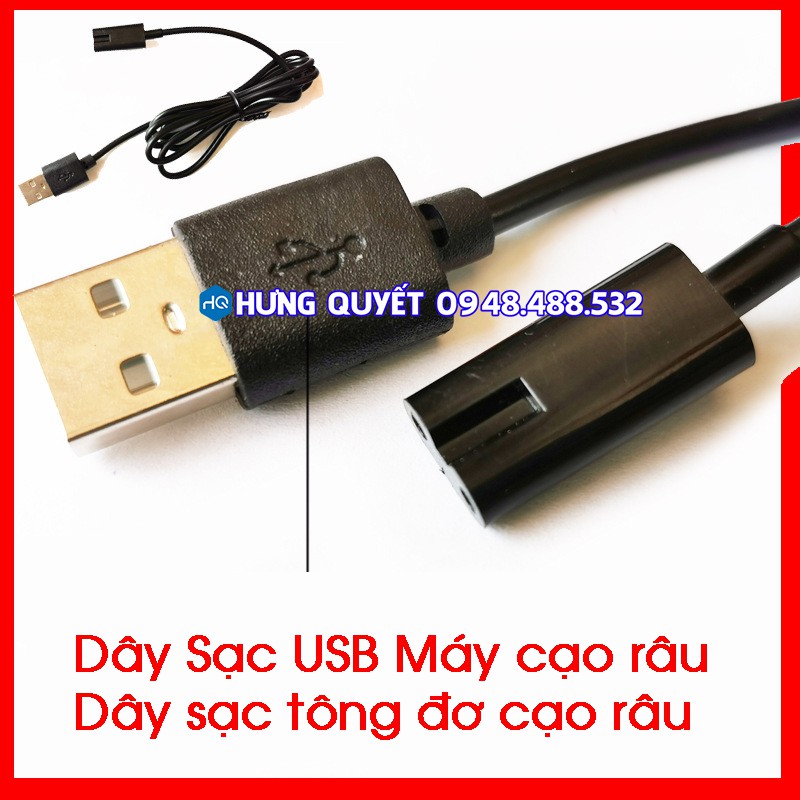 Dây cáp sạc cổng USB máy cạo râu tông đơ cạo râu A12 sử dụng đa năng và cho các dòng máy fs / ps