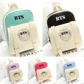 Balo đi học BTS dáng hộp chất da dày dặn cực đẹp
