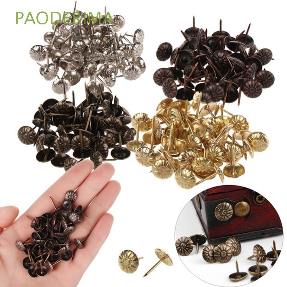 Set 100 / 300 Đinh Tán Kim Loại Màu Bạc Trang Trí Ghế Sofa