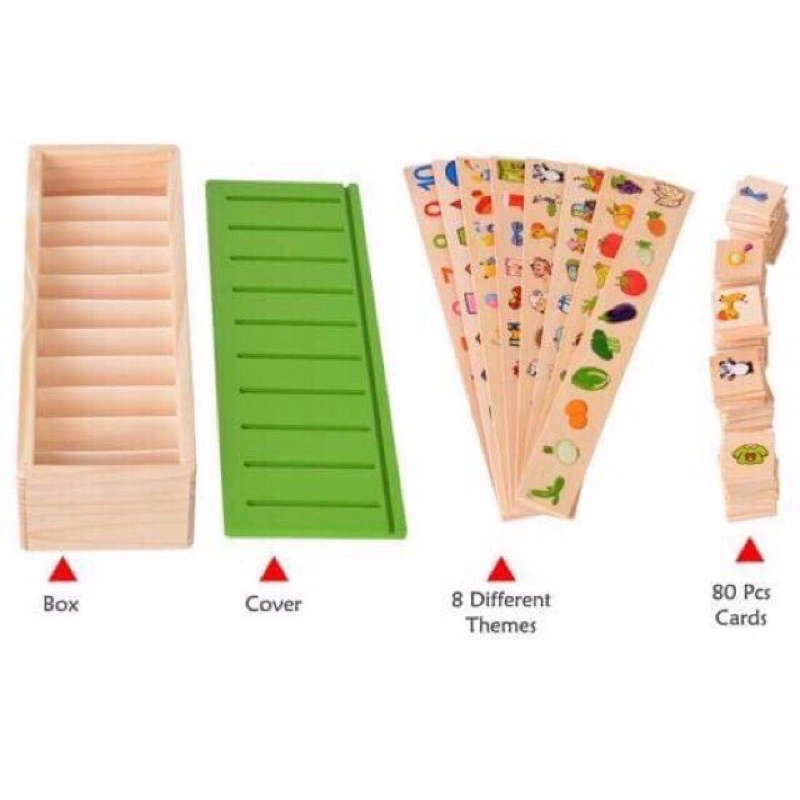 BỘ thả hình theo chủ đề  đa năng MONTESSORI  bằng gỗ rèn luyện trí nhớ và khéo léo của đôi tay