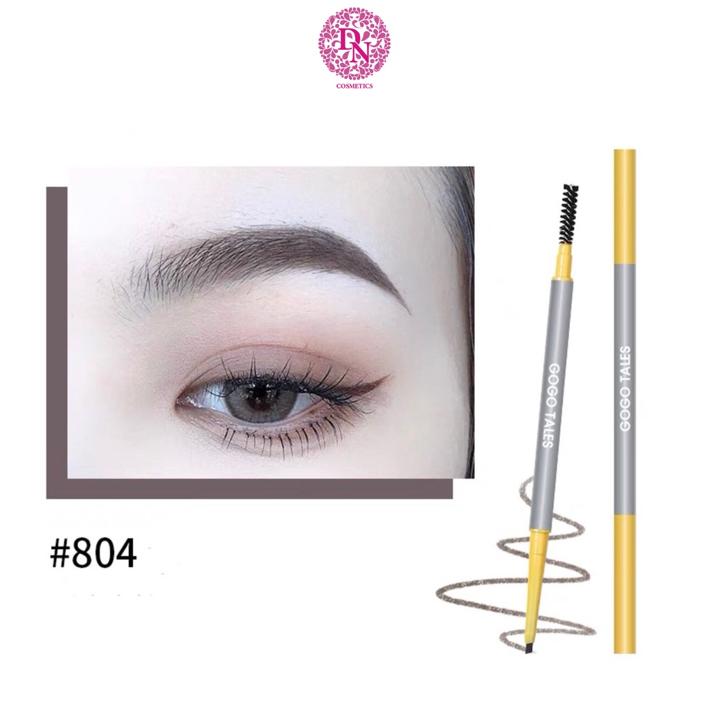 Chì kẻ mày ngang 2 đầu Gogo Tales Cloud Mist Brownpencil GT258