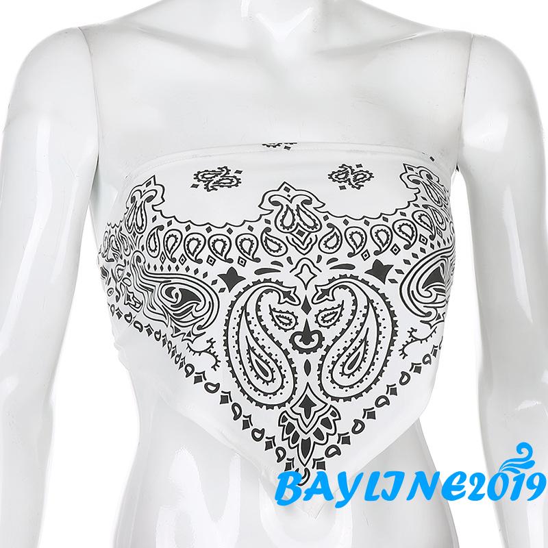 Áo Lửng Cúp Ngực In Họa Tiết Quyến Rũ Dành Cho Nữ