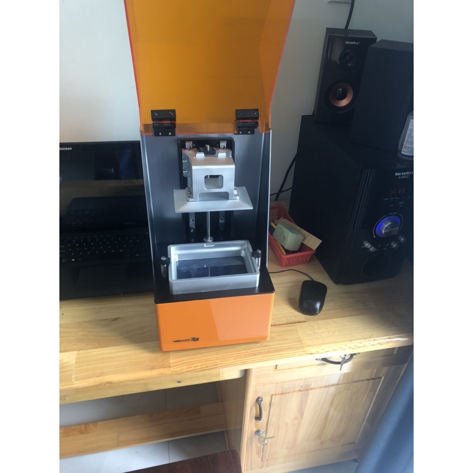 Máy in 3d, Máy in 3d nữ trang, Máy in 3D DAZZ3D L120 Basic, Máy in 3D chạy resin, resin EC08