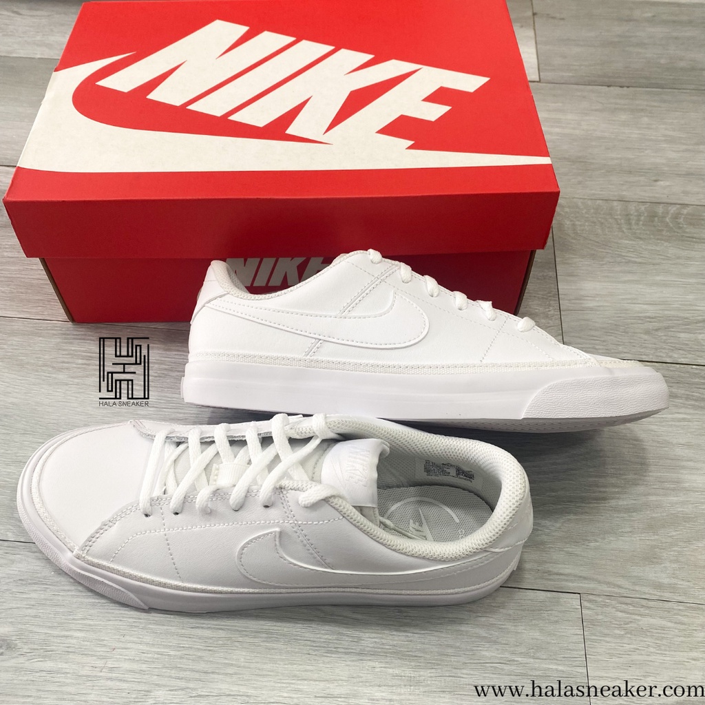 Giày Nike Chính Hãng Court Legacy Triple White DA5380 104 -Giày Nam Nữ Trắng Authentic-halasneaker.com