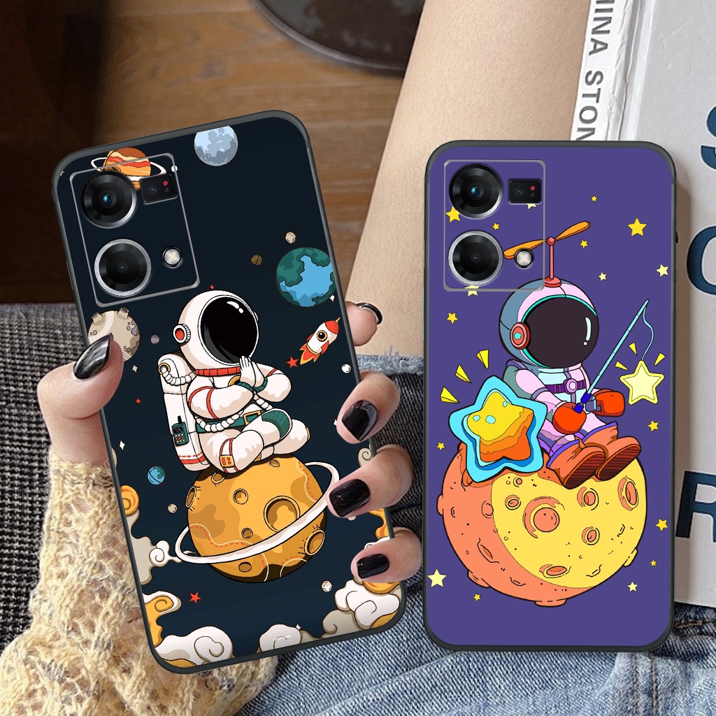 Ốp lưng Oppo Reno 7 / Reno 7 4G vũ trụ, phi hành gia ốp điện thoại viền dẻo thời trang cao cấp