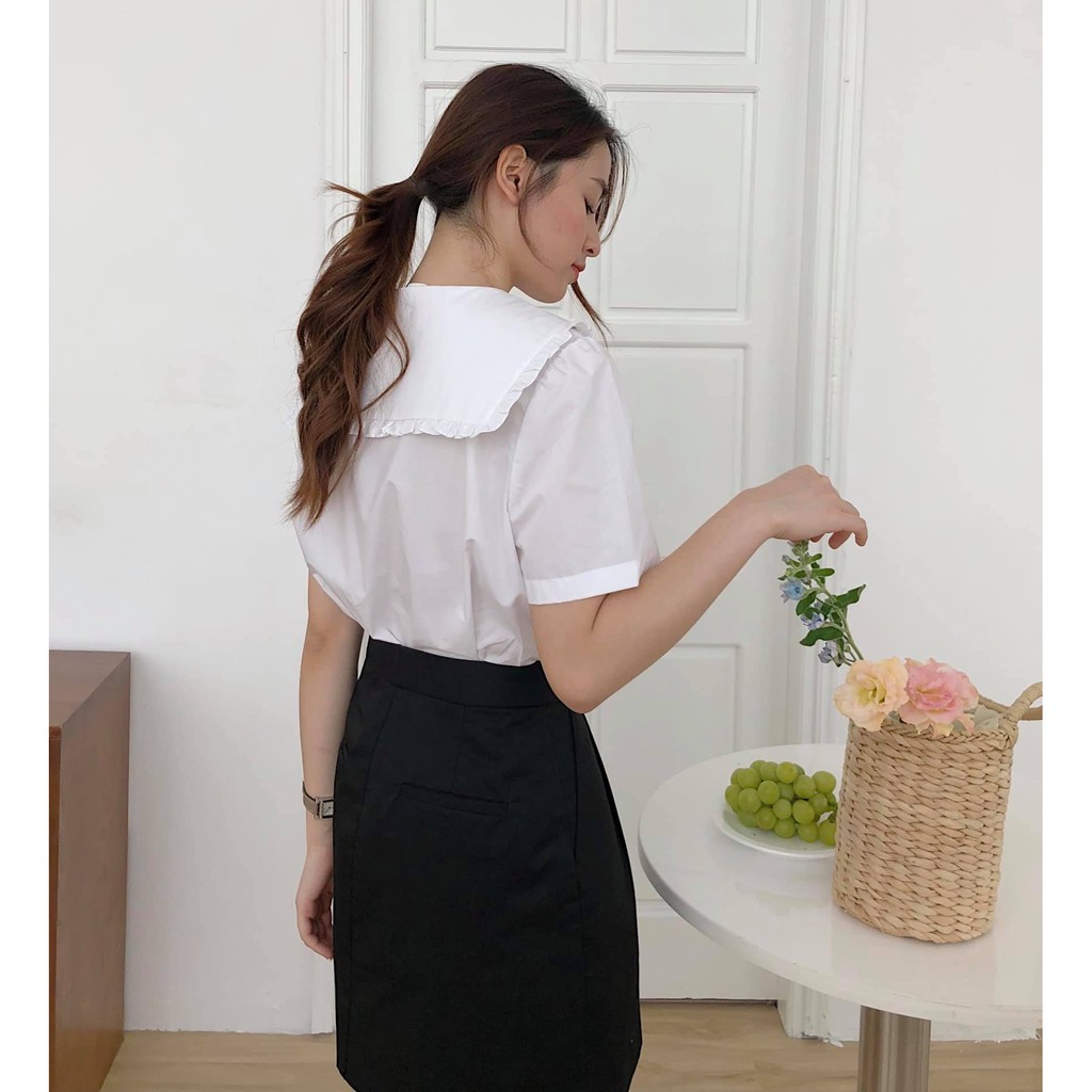 Sơ mi bèo cổ