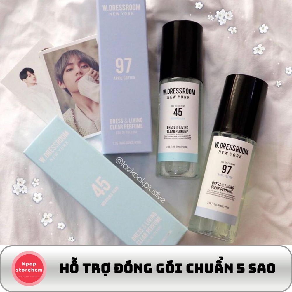 Kpopstorehcm Nước hoa xịt thơm W.DRESSROOM KPOPSTOREHCM 49,97,45,214,314 cheapmoment Jungkook V BTS chính hãng Hàn Quốc