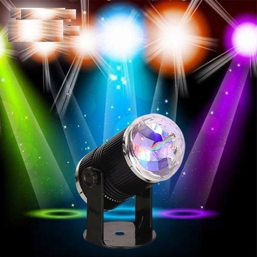 Đèn led xoay 7 maù Đèn sân khấu hình ống Led Mini Stage Light nhảy theo nhạc