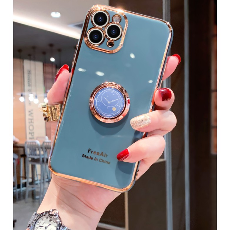 Ốp Điện Thoại Họa Tiết Vân Đá Kèm Giá Đỡ Nhẫn Sang Trọng Cho iphone 11 X XS Max XR 8 7 6s 6☑️ Ốp Điện Thoại TPU 6D Mạ Điện Kèm Nhẫn Đỡ Cho iphone 11 pro max 11pro 6 6s plus 7 8 plus 8plus