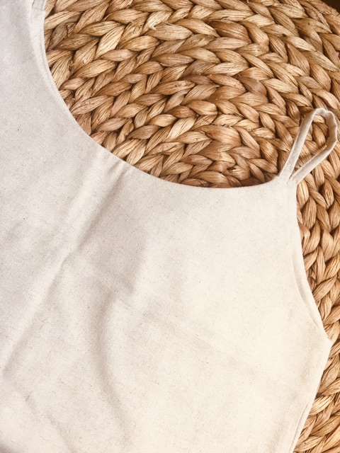 Croptop linen/Áo hai dây/áo linen/linen top | BigBuy360 - bigbuy360.vn