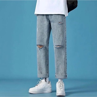 Quần jean nam ống rộng rách phong cách BR01