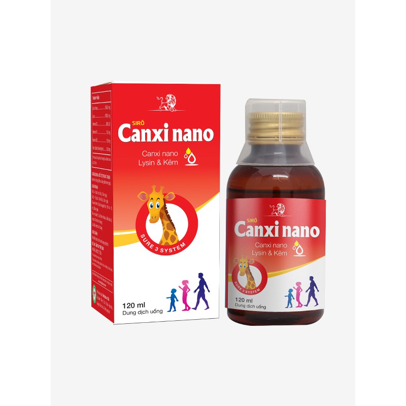 Siro Canxi Nano - Hỗ trợ bổ sung canxi cho trẻ em, bà bầu và người bị loãng xương