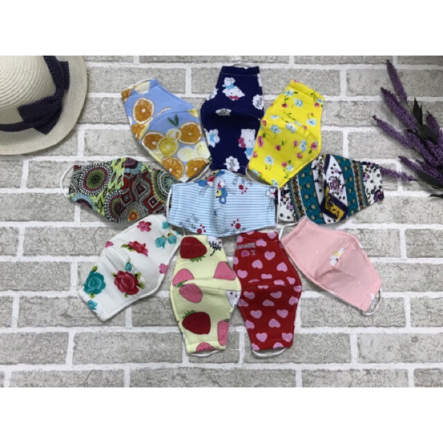 Khẩu trang vải 3 lớp chống bụi in hoạ tiết (giao mẫu ngẫu nhiên, ) | BigBuy360 - bigbuy360.vn