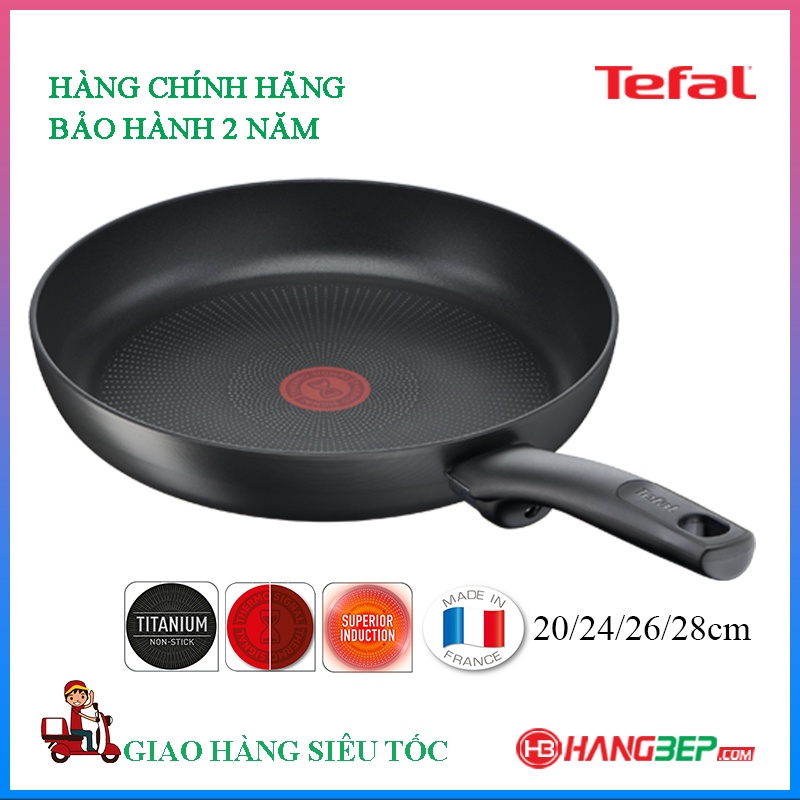 Chảo chiên chống dính Tefal Ultimate 20/24/26/28cm - Hàng chính hãng phân phối có hóa đơn VAT
